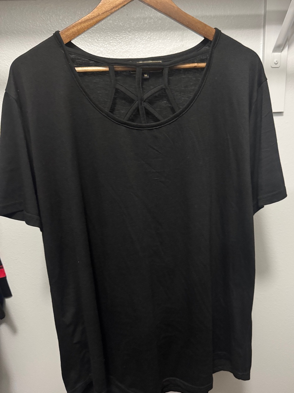 Lucky & Blessed Black Short Sleeve cross cross tee